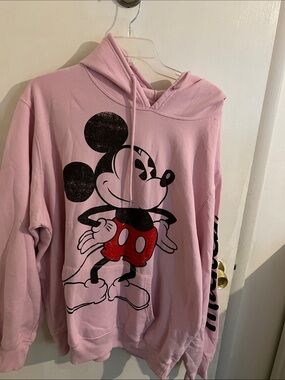Pink Mickey Mouse Graphic Hoodie